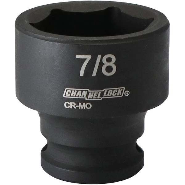 Channellock 3/8'' Drive 7/8'' 6-Point Shallow Standard Impact Socket S1815800112124001 - main