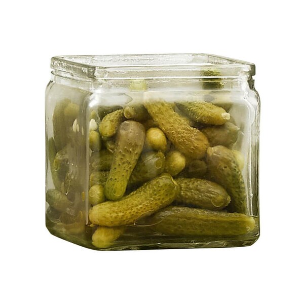 Rossetto Rosseto Clear Glass Square Jar, 3.9 x 3.9 x 3.9 in. - Set of 3, 3PK GLS024 - main