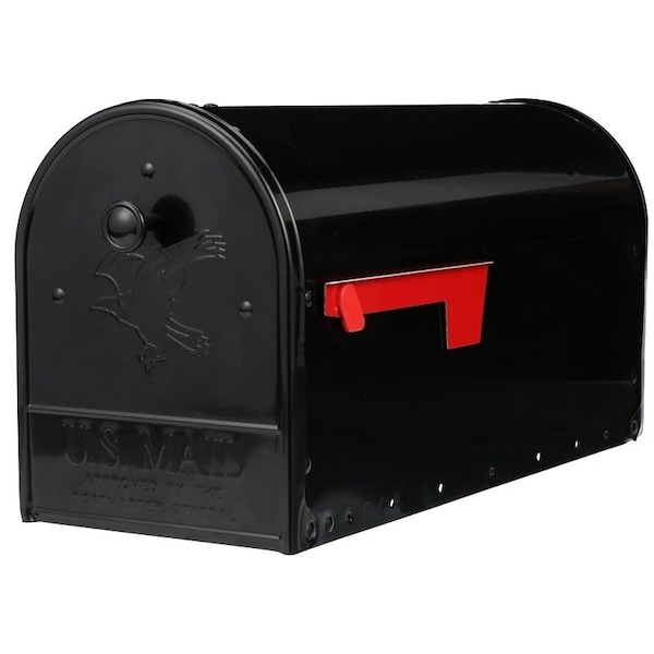 Gibraltar Mailboxes OM160B01 Mailbox, 1475 cuin Capacity, Steel, Powdered, 812 in W, 237 in D, 106 in H, Black OM160BAM - main