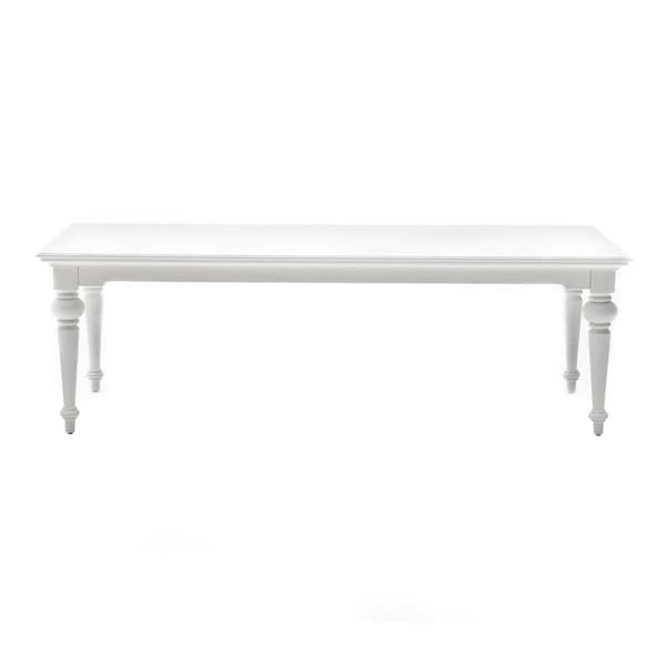 Homeroots 94" White Solid Wood Dining Table 397668 - main