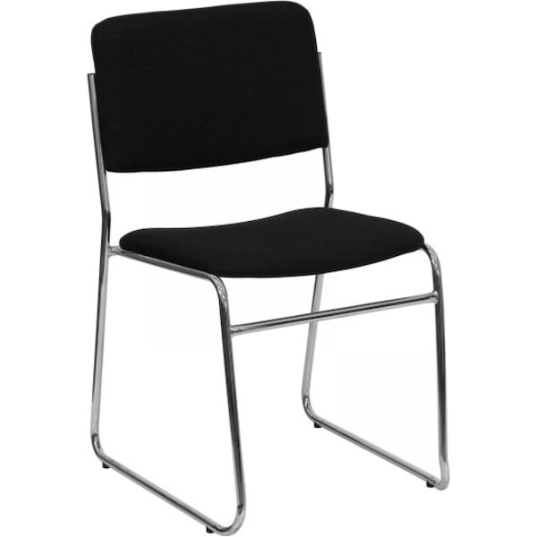 Flash Furniture Fabric Stack Chair, Black XU-8700-CHR-B-30-GG - main