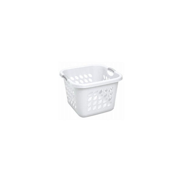 Sterilite Laundry Basket, 1.5 bu Capacity, Plastic, White, 1-Compartment 12178006 - main