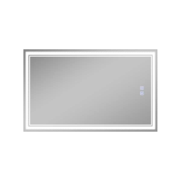 Homeroots 59" Clear Lighted Unframed Bathroom Vanity Mirror 564866 - main