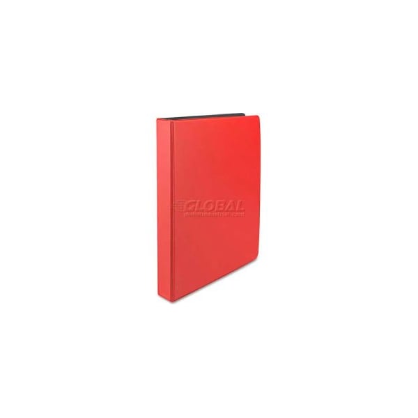 Universal Suede Finish Vinyl Round Ring Binder, 1 Capacity, Red UNV31403*** - main
