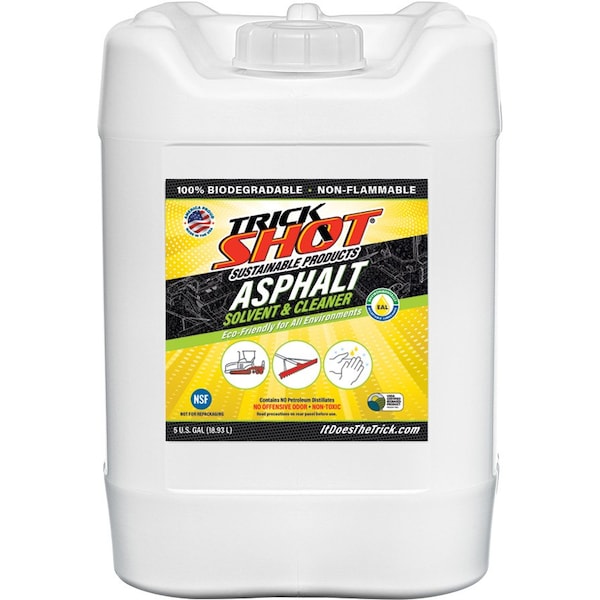 Trick Shot Sustainable Products Asphalt Solvent & Cleaner 5 Gallon TSASPH5GAL - main