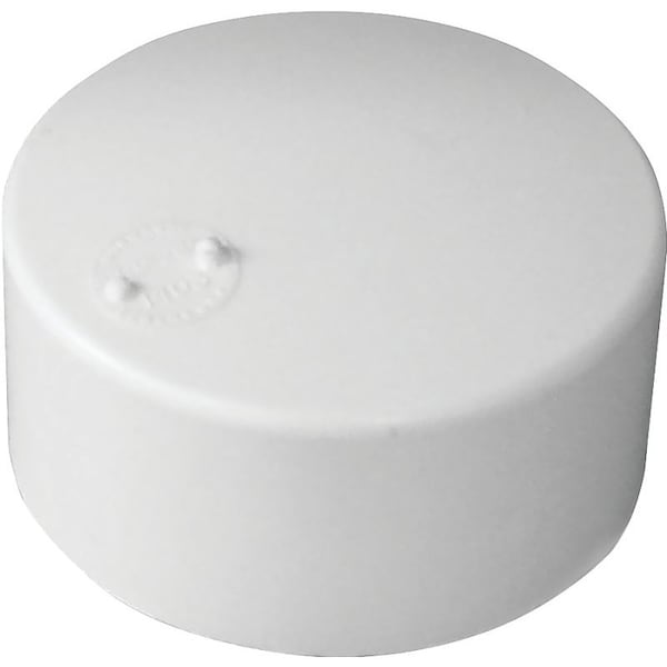 Genova IPEX 414263BC Sewer Pipe Cap, 3 in, Hub, PVC, White 414263BXC - main