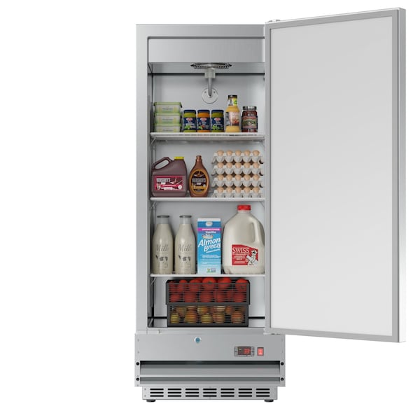 Koolmore 25 in. Commercial Stainless Steel 1-Door Reach-In Refrigerator, 12 cu. ft. RIR-1D-SS12C - main