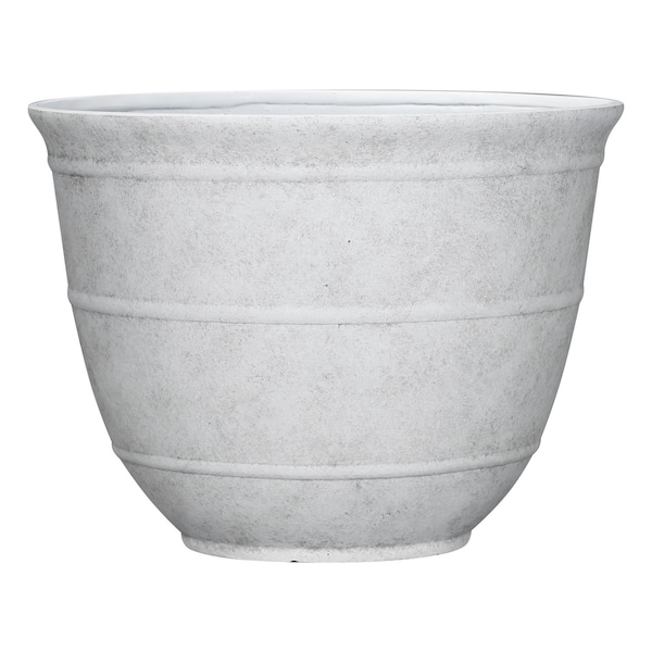 L&G 9 in. H X 12 in. W X 12 in. D X 12 in. D Polyresin Brighton Planter White PVJ6312SWJ - main