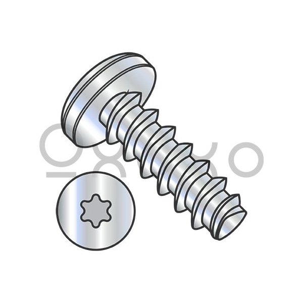 Oxoxo 3-24X3/4 6 Lobe Pan Plastite Alternative 48-2 Fully Threaded Zinc Bake And Wax, 10000PK 630519 - main