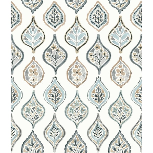 York Wallcoverings Marketplace Motif White and Neutral Wallpaper MN1854 - main