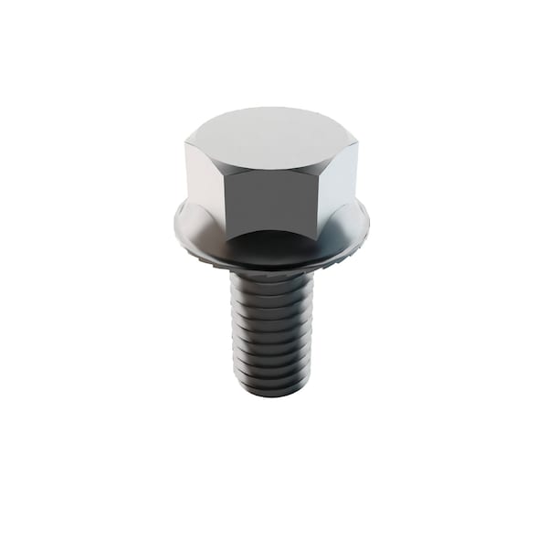 Zoro Select Not Graded, 5/16"-18 Serrated Flange Bolt, Plain Stainless Steel, 3/4 in L, 50 PK 1-SFH-31C-75 - main