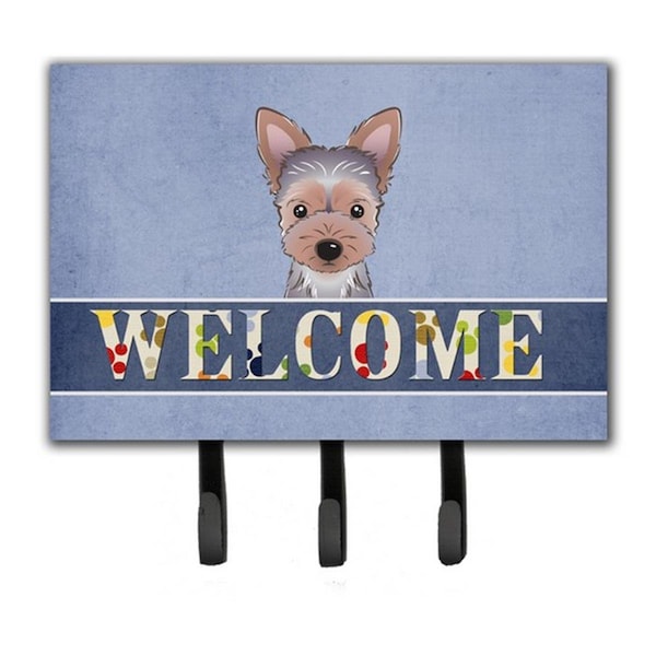 Carolines Treasures Yorkie Puppy Welcome Leash and Key Holder BB1418TH68 - main