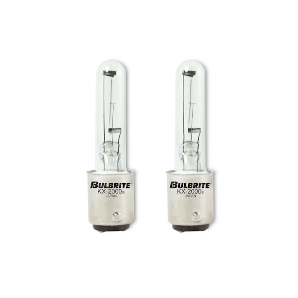 Bulbrite Pack of 2 Double-Contact Bayonet Base BA15D Light Bulb, 60 Watt, Clear, 2PK 861348 - main