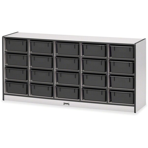 Jonti-Craft Rainbow Accents 20 Tub Mobile Storage, with Tubs, Black 4021JCWW180 - main