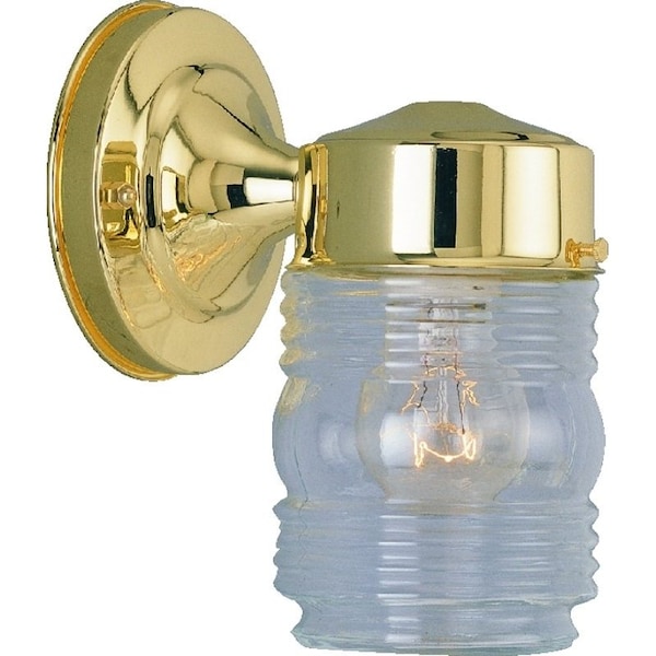 Boston Harbor Outdoor Wall Lantern, 120 V, 60 W, A19 or CFL Lamp, Steel Fixture, Polished Brass 4402H-23L - main