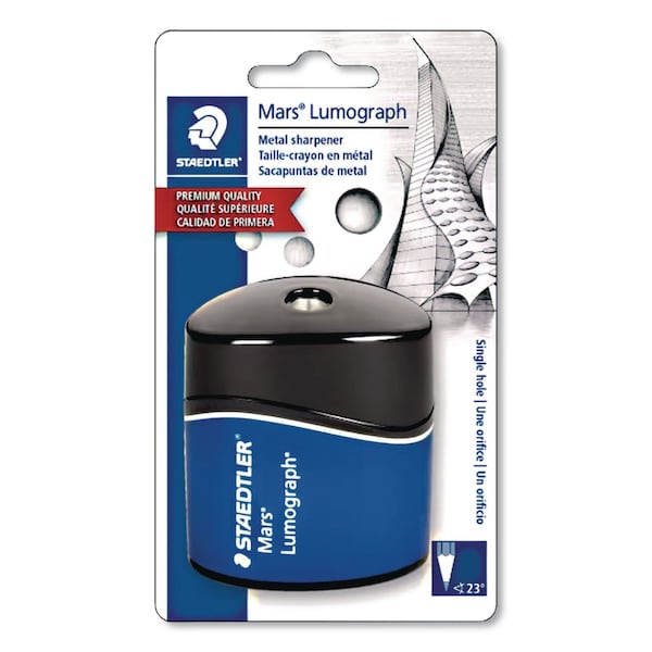 Staedtler Mars Lumograph Manual Pencil Sharpener, 2.5", Blue 511100BKA6 - main