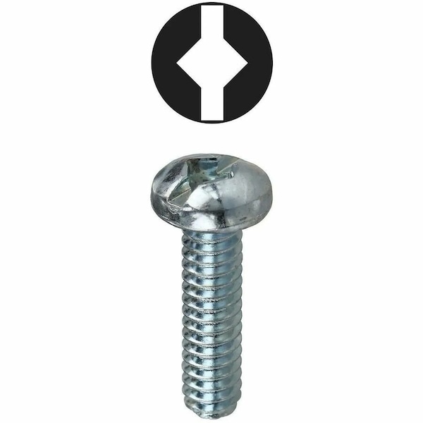 Dottie #10-24 x 2 in Combination Slotted/Square Round Machine Screw, Zinc Plated Carbon Steel, 50 PK RMDS10242 - main