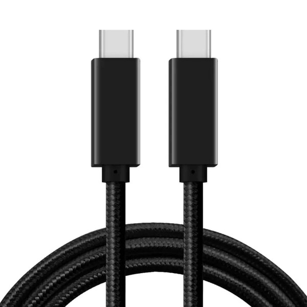 Sanoxy Braided USB Type C to Type C Fast Charging Data Sync USB-C to USB-C Cable 3ft Black SNX-CABLE8 - main