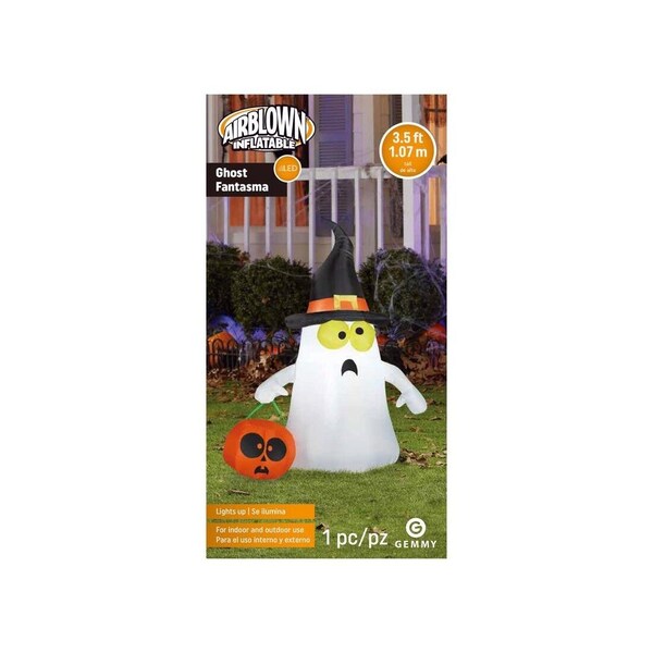 Gemmy Inflatable 3.5 ft. LED Prelit Ghost Fantasma 63975 - main