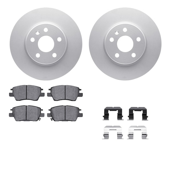Dynamic Friction Co DFC GEOSPEC Coated Rotors with 5000 Brake Pads - Ceramic and Hardware 4512-47090 - main