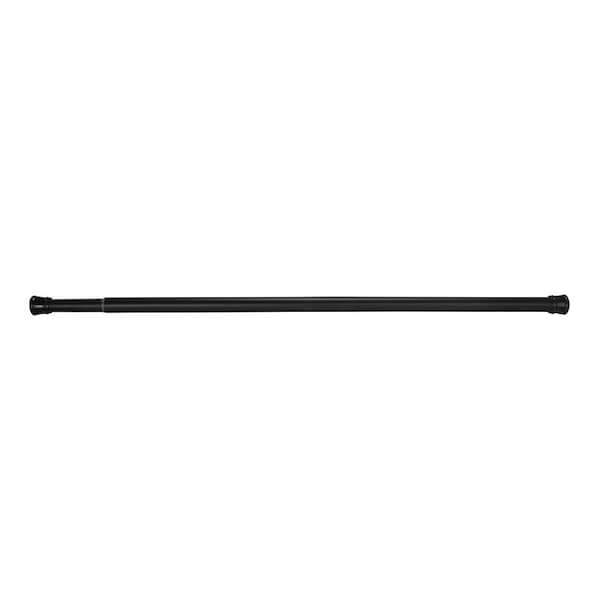 Simple Spaces Shower Curtain Rod, 7.5 lb, 36 to 63 in L Adjustable, 1 in Dia Rod, Steel, Matte SD-SR36-BK - main