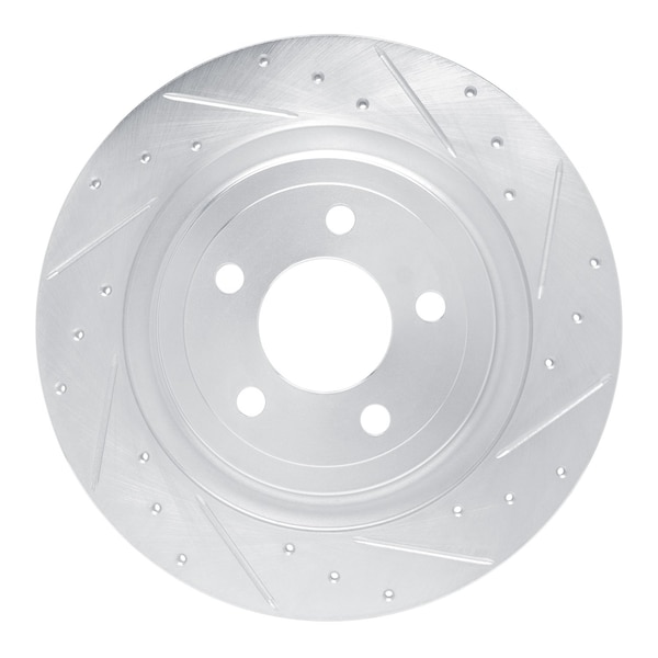 Dynamic Friction Co DFC Brake Rotor - Drilled and Slotted - Silver 631-54280R - main