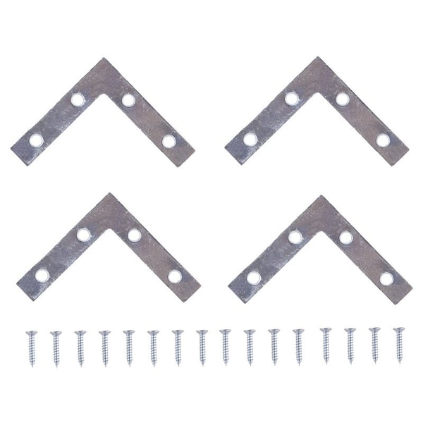 Prosource Corner Brace, 2-1/2 in L, 2-1/2 in W, 1/2 in H, Steel, Zinc-Plated, 1.6 mm Thick Material FC-Z025-C4PS - main