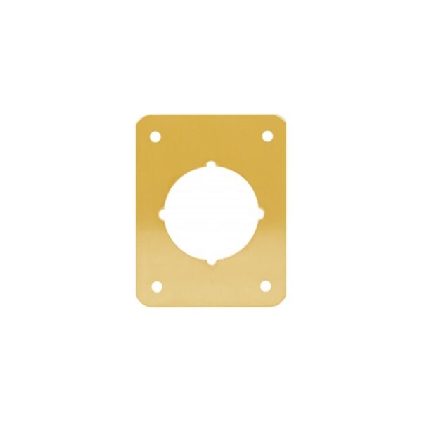 Don-Jo Mfg Repair Plate 3-1/2in x 4-1/2in with Centered 2-1/8in Hole, 605/US3 Polished Brass RP-13545-605 - main