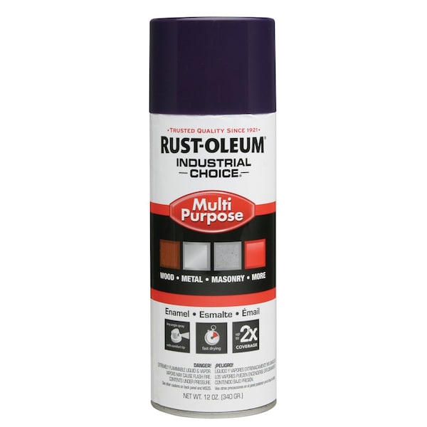 Rust-Oleum Spray Paint, Purple, Gloss, Solvent, 12 oz 257399 - main