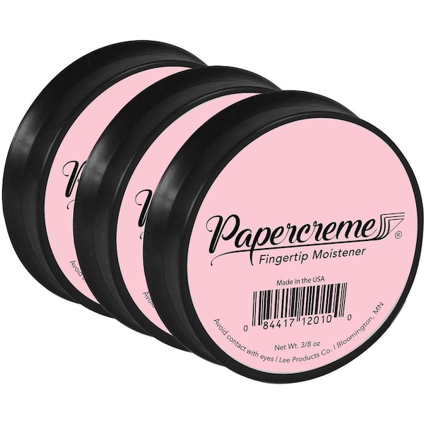 Lee Products Co LEE, Papercreme Fingertip Moistener, 0.38 oz, Coral, 3PK 12010 - main