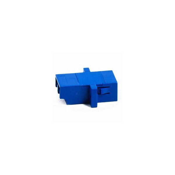 Cable Wholesale LC/UPC Singlemode Duplex Coupler, blue, polymer body and zirconia sleeve 31F2-LL420 - main