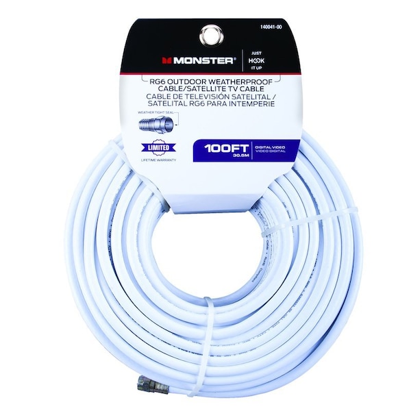 Monster Cable Just Hook It Up 100 ft. Video Coaxial Cable 140041-00 - main