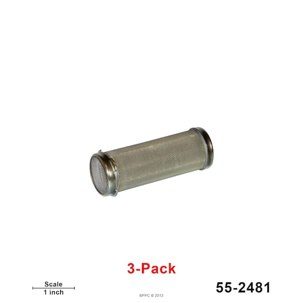 Bedford Precision Parts Outlet Filters, 200 Mesh, Short Replaces Graco 238449, 3PK 55-2481 - main