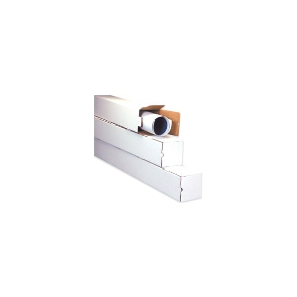 Bubblefast 2 x 2 x 25'' White Square Mailing Tubes, 50PK BFM2225 - main