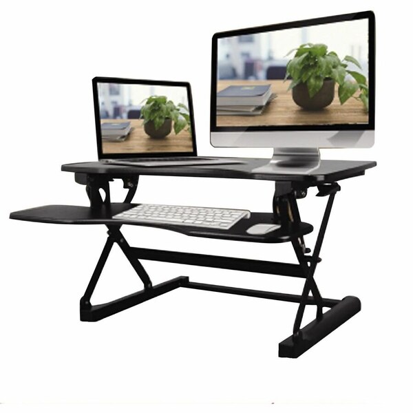 Tygerclaw 5.7 in. Sit-Stand Workstation, Black TYDS10020BLK - main