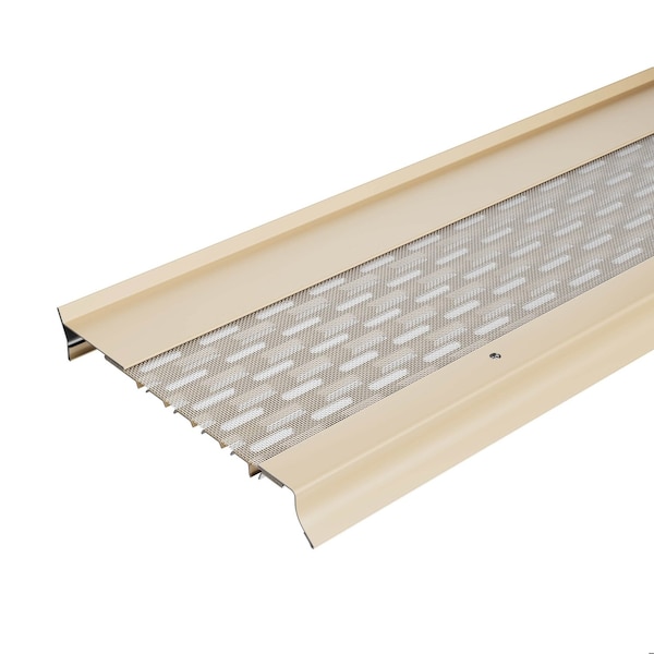 Waterlock Goldguard 5" K-Style & Box Gutters Aluminum/SS Gutter Guard, Eggshell, 35ft WG-5KS-035-EGG - main