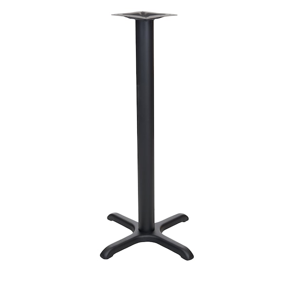 Bfm Seating Stamped Steel - 22 x 22 Cross Base - Bar Height - 3in Column - 7 7/8in Welded Top Plate STB-2222T - main