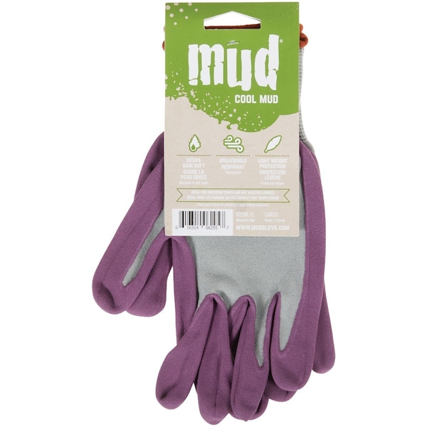 Mud Cool Womens Large Nylon Lilac Garden Glove 022ML/L - main