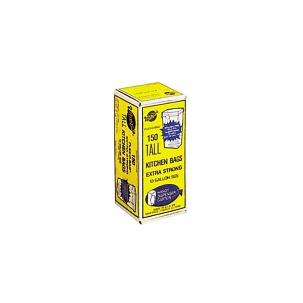 Warp Brothers FLEX-O-BAG Trash Can Liners and Contractor Bags, 33 gal, 1.5 mil, 33 in X 40 in, Black, High, 100PK 795-FB33-100 - main