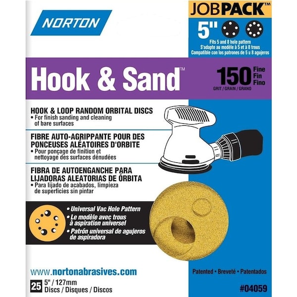 Norton Co Sanding Disc H/L 5In 150Grit 04059 - main