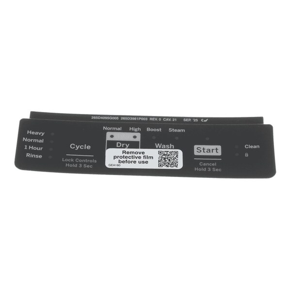 Ge GRAY CONTROL PANEL OVERLAY WD34X27879 - main