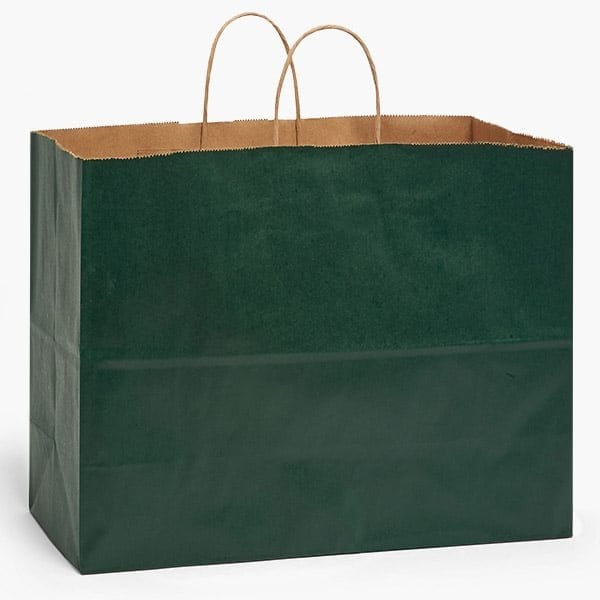 Nashville Wraps Hunter Green Recycled Kraft Bags, Vogue 16x6x12", 250PK BVTHU - main