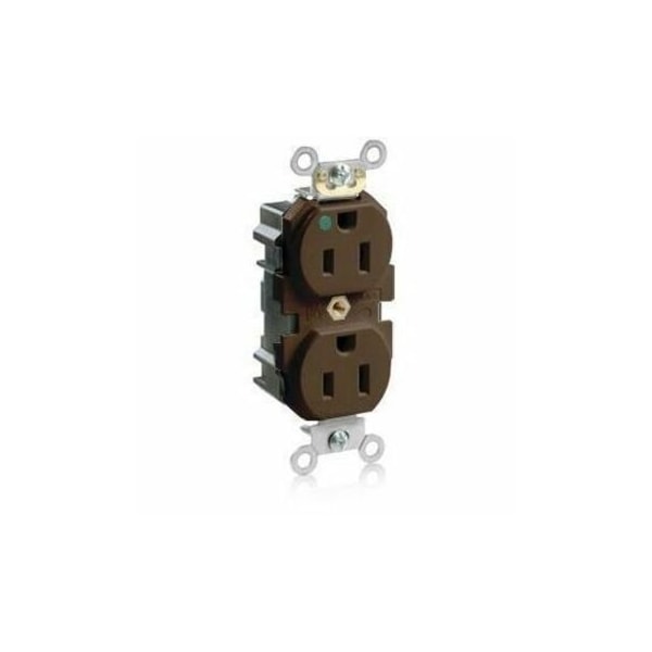 Leviton Lev-Lok Hospital Grade Duplex Receptacle, 15 Amp, 125 Volt M8200-H - main