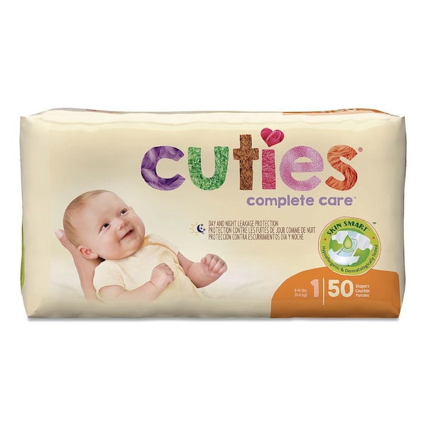 Cuties Complete Care Diapers, Size 1, 8 lbs to 14 lbs, 200PK CR1001 - main