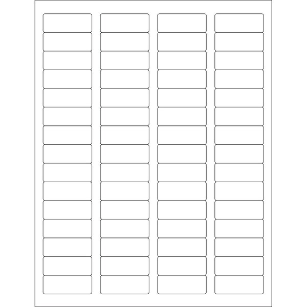 Tape Logic 1 3/4 x 2/3in EZ Peel White Rectangle Laser Labels, 6000PK LLEP202 - main