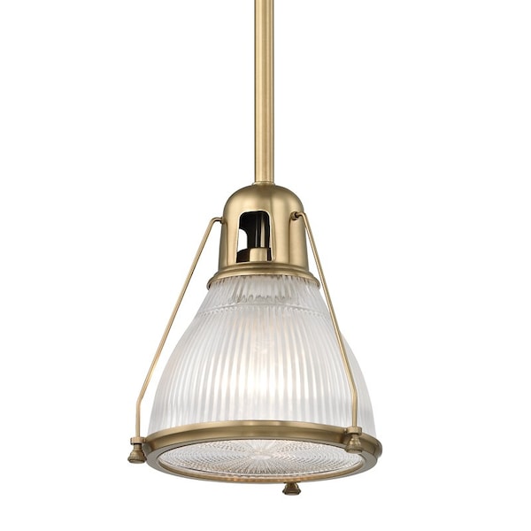 Hudson Valley Lighting Haverhill 1 Light Pendant 8 In. Aged Brass 7308-AGB - main