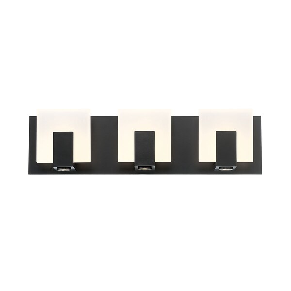 Eurofase Canmore Transitional LED Bathbar, 5-Light, 3400 Lumens, Frosted/Black 34143-023 - main