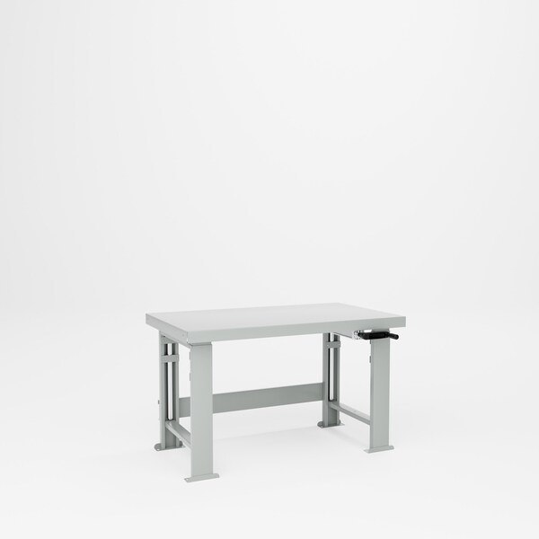 Pucel Steel Top Hydraulic Bench, 28 in W x 48 in D x 29 in-41 in H, Gray HBS-2848-M12 - main
