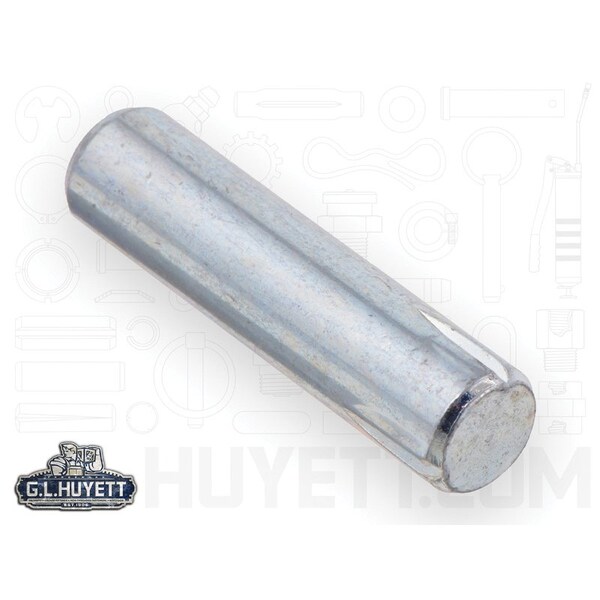Huyett Type C Grooved Pin, Zinc Plated Low Carbon Steel, 0.375 in Dia x 0.373 in Small End Dia x 1.500 in L GP-0375-1500-C - main