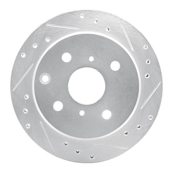 Dynamic Friction Co DFC Brake Rotor - Drilled and Slotted - Silver 631-76025R - main